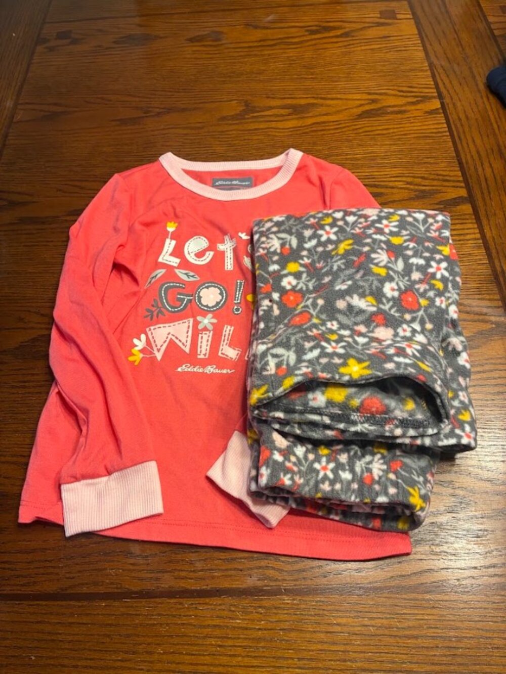 Eddie Bauer - Girls Size Small (7/8) - Pajama Set Fleece Pants